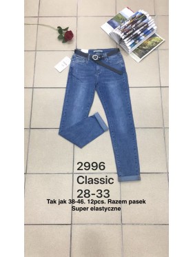 Jeansy damskie , size 28-33, paczka 12szt,