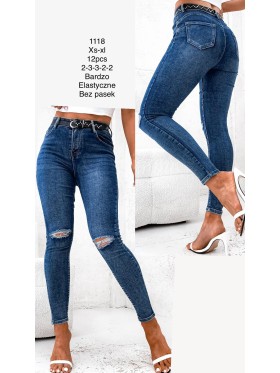 Jeansy damskie , size XS-XL, paczka 12szt,