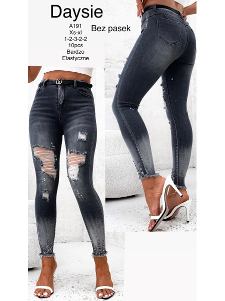 Jeansy damskie , size XS-XL, paczka 10szt,