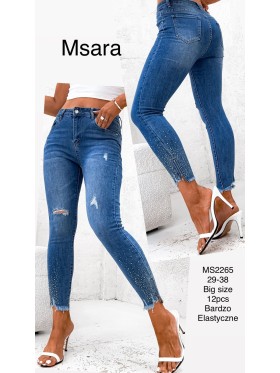 Jeansy damskie M'sara , size 29-38, paczka 12szt,