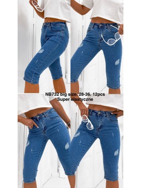 Spodenki jeansowe damskie , size 29-38, paczka 12szt,