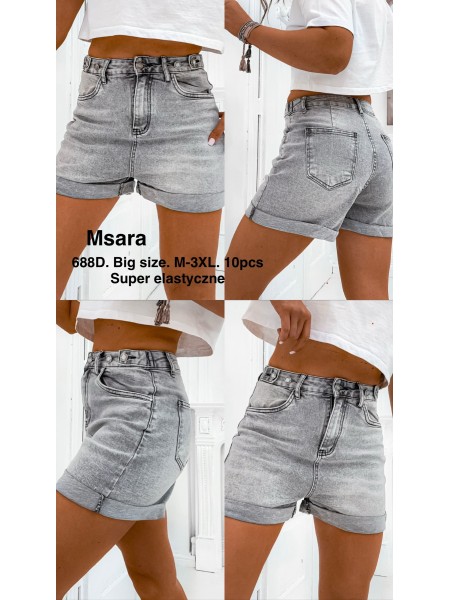 Spodenki jeansowe damskie M'sara, size m-3XL, paczka 12szt,