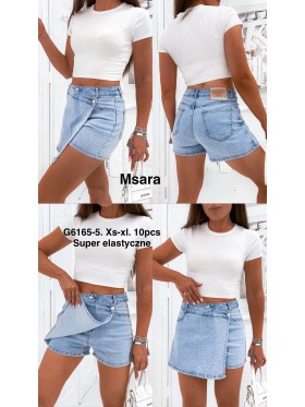 Spódnica krótka jeansowa damska , size XS-XL, paczka 10szt,