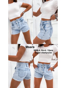 Spodenki jeansowe damskie M'sara, size XS-XL, paczka 12szt,