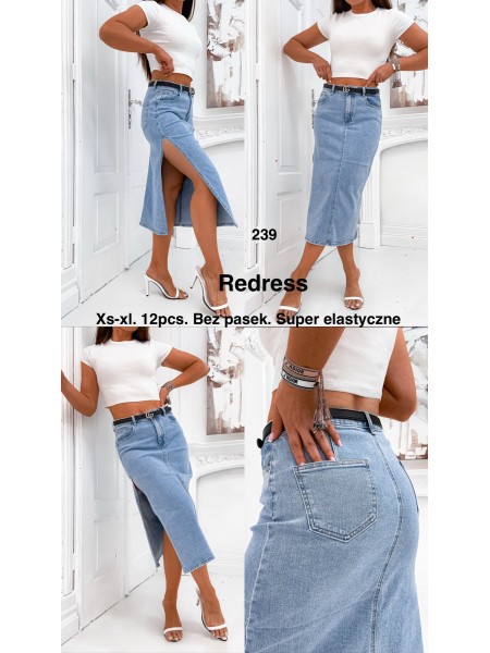 Spódnica długa jeansowa damska M, size XS-XL, paczka 12szt,