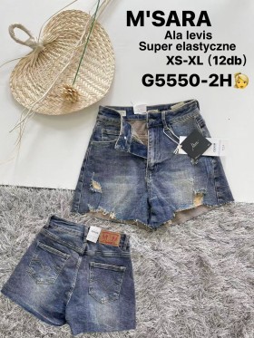 Spodenki jeansowe damskie M'sara, size XS-XL, paczka 12szt,