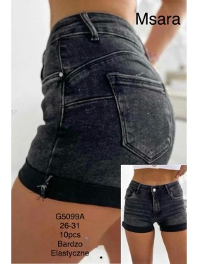 Spodenki jeansowe damskie M'sara, size 26-31, paczka 10szt,