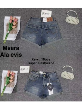 Spodenki jeansowe damskie M'sara, size XS-XL, paczka 10szt,