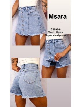 Spódnica krótka jeansowa damska M'sara, size XS-XL, paczka 10szt,