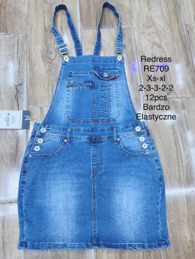 Spódnica krótka jeansowa damska , size XS-XL, paczka 12szt,