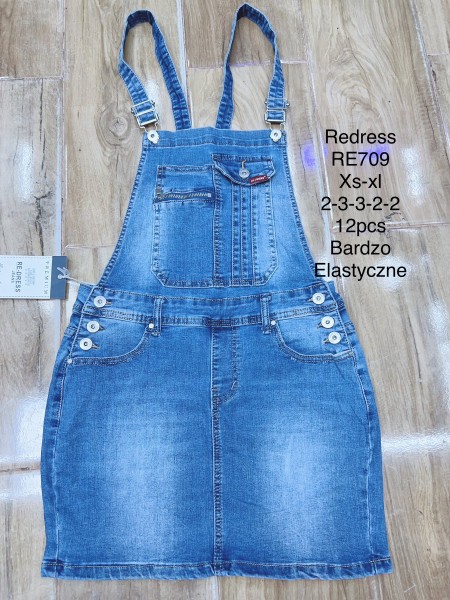 Spódnica krótka jeansowa damska , size XS-XL, paczka 12szt,