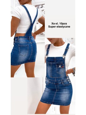 Spódnica krótka jeansowa damska , size XS-XL, paczka 10szt,