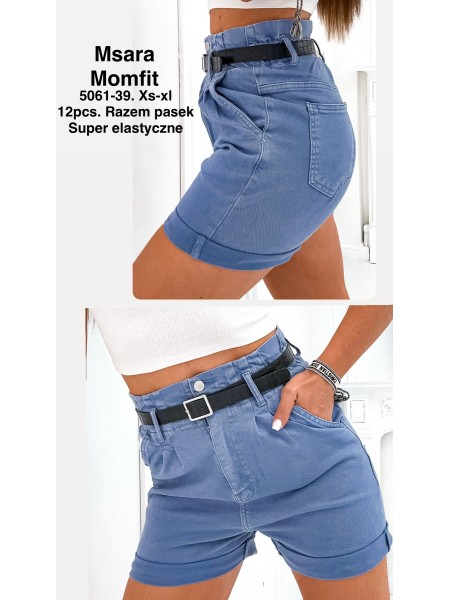 Spodenki jeansowe damskie M'sara, size XS-XL, paczka 12szt,