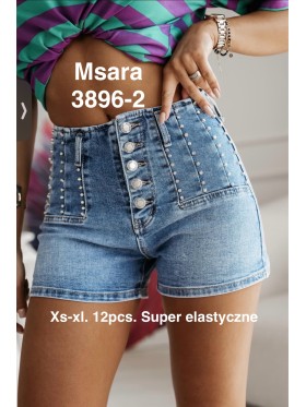 Spodenki jeansowe damskie M'sara, size XS-XL, paczka 12szt,