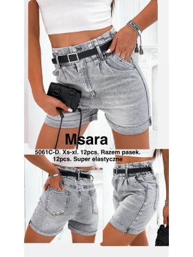 Spodenki jeansowe damskie M'sara, size XS-XL, paczka 12szt,