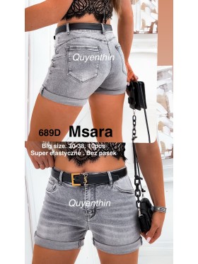 Spodenki jeansowe damskie M'sara, size 30-38, paczka 10szt,