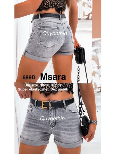 Spodenki jeansowe damskie M'sara, size 30-38, paczka 10szt,