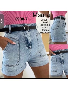 Spodenki jeansowe damskie M'sara, size XS-XL, paczka 12szt,