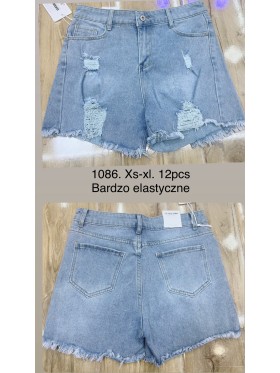 Spodenki jeansowe damskie , size XS-XL, paczka 12szt,