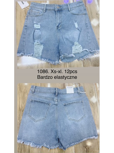 Spodenki jeansowe damskie , size XS-XL, paczka 12szt,