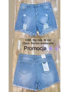 Spodenki jeansowe damskie , size M-4XL, paczka 12szt,
