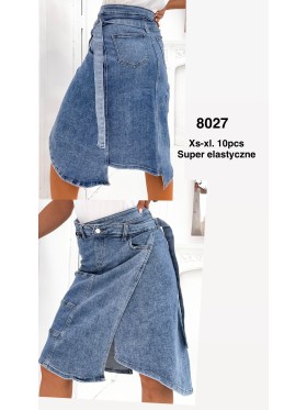 Spódnica krótka jeansowa damska , size XS-XL, paczka 10szt,