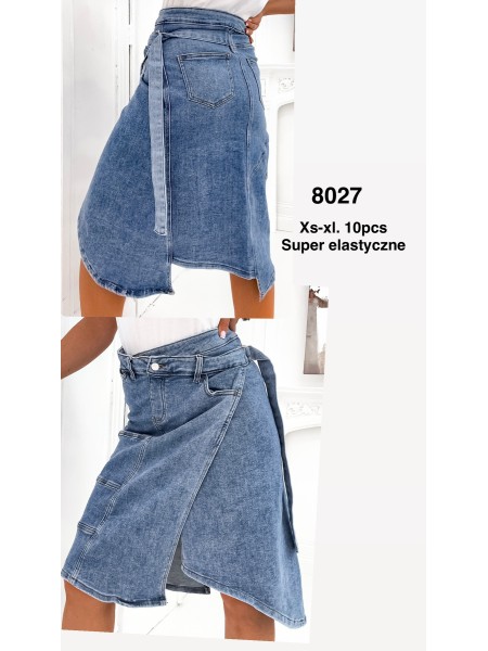 Spódnica krótka jeansowa damska , size XS-XL, paczka 10szt,