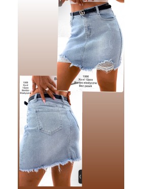 Spódnica krótka jeansowa damska , size XS-XL, paczka 10szt,