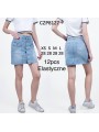 Spódnica krótka jeansowa damska , size XS-L, paczka 12szt,