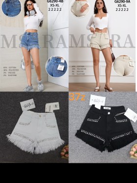 Spodenki jeansowe damskie M'sara, size XS-XL, paczka 10szt,1 KOLOR