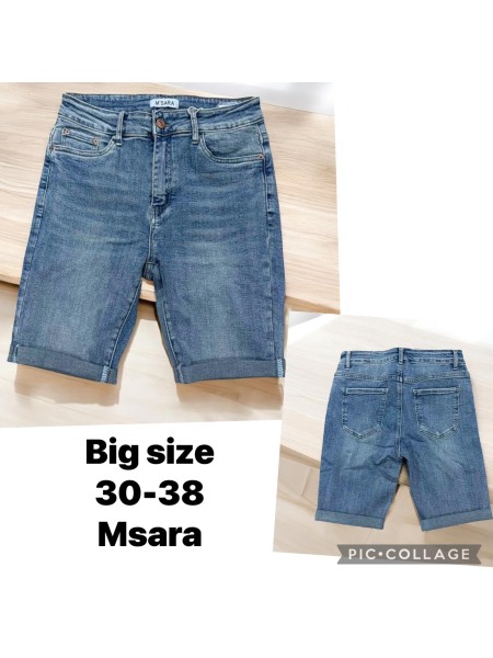 Spodenki jeansowe damskie M'sara , size 30-38, paczka 10szt,