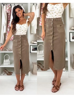 Spódnica długa jeansowa damska , size XS-XL, paczka 10szt,