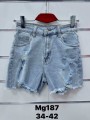 Spodenki jeansowe damskie , size 34-42, paczka 10szt,