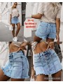 Spódnica krótka jeansowa damska , size 34-42, paczka 10szt,