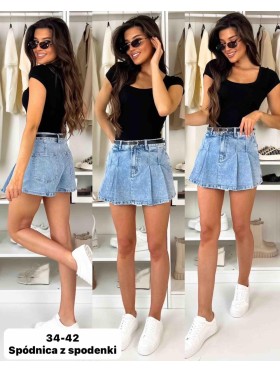 Spódnica krótka jeansowa damska , size 34-42, paczka 10szt,