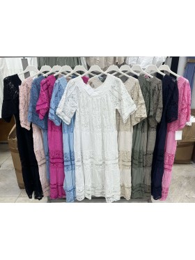 Sukienki damskie Włoskie , size uni, paczka 6szt,mix kolor