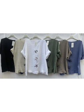 Bluzki damskie Włoskie , size uni, paczka 6szt,mix kolor
