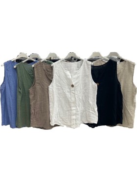 Bluzki damskie Włoskie , size uni, paczka 6szt,mix kolor