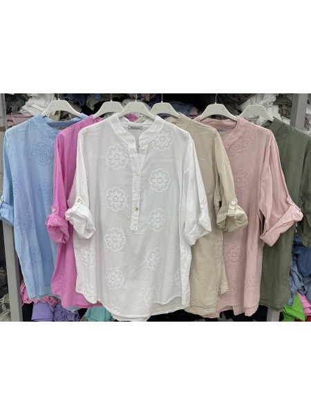 Koszule damskie Włoskie , size uni, paczka 6szt,mix kolor