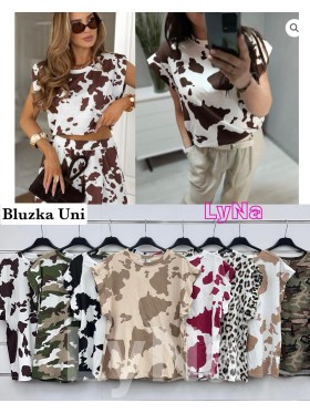 Bluzki damskie wloskie, size uni, paczka 6szt, mix kolor
