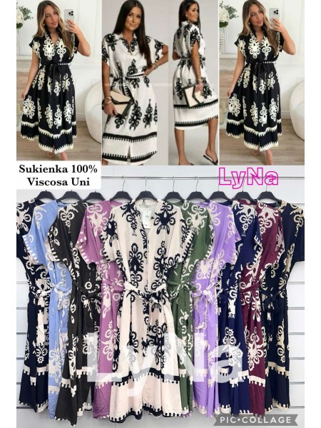 Sukienki damskie wloskie, size uni, paczka 6szt, mix kolor