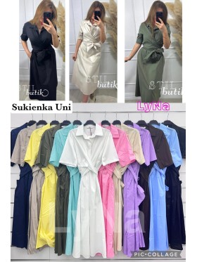 Sukienki damskie wloskie, size uni, paczka 6szt, mix kolor