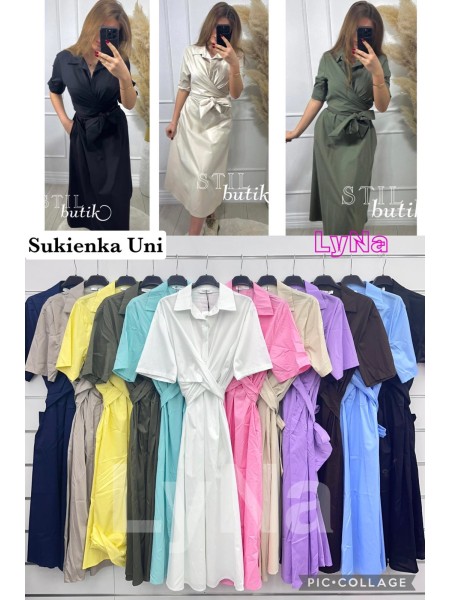 Sukienki damskie wloskie, size uni, paczka 6szt, mix kolor