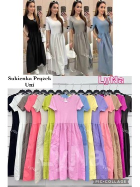 Sukienki damskie wloskie, size uni, paczka 6szt, mix kolor