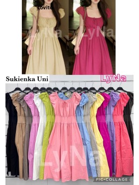 Sukienki damskie wloskie, size uni, paczka 6szt, mix kolor