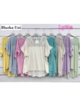 Bluzki damskie wloskie, size uni, paczka 6szt, mix kolor