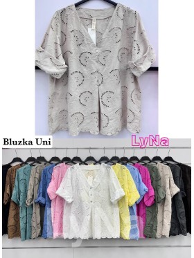 Bluzki damskie wloskie, size uni, paczka 6szt, mix kolor