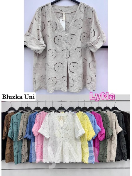 Bluzki damskie wloskie, size uni, paczka 6szt, mix kolor