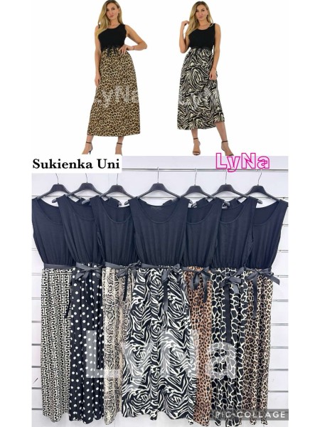 Sukienki damskie wloskie, size uni, paczka 6szt, mix kolor