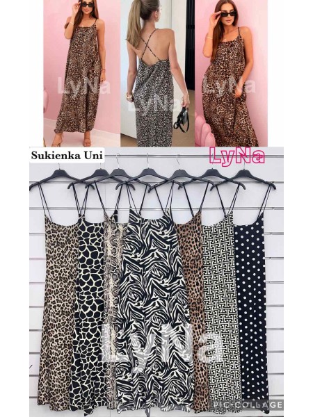 Sukienki damskie wloskie, size uni, paczka 6szt, mix kolor
